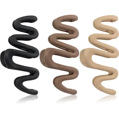Brushworks Wave Claw Clips clama de par 3 buc