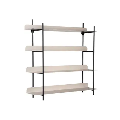 Raft negru/gri etajat din metal 60 cm Reina Cuatro – PT LIVING