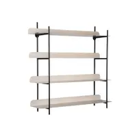 Raft negru/gri etajat din metal 60 cm Reina Cuatro – PT LIVING