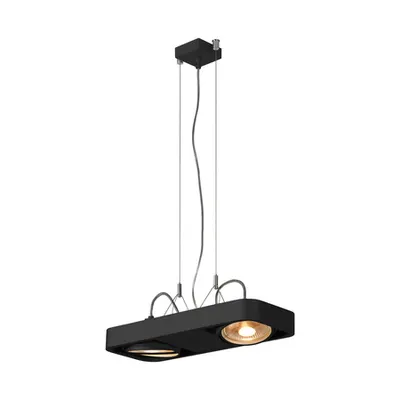 Lampa suspendata, lustra AIXLIGHT® Pendant GU10, black pendant, double-headed, QR111, black, L/W/H 48/18/5 cm, 2x75W max.