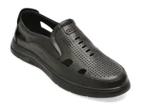 Pantofi BITE THE BULLET negri, 8501, din piele naturala