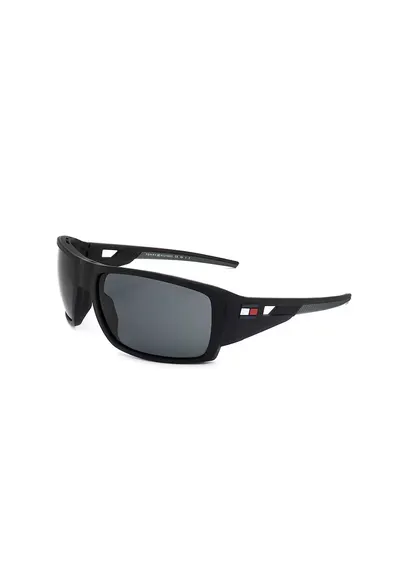 Ochelari de soare wrap cu lentile uni - Negru/Bleumarin