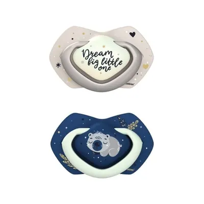 Suzeta simetrica din silicon Sleepy Koala fosforescenta 18 luni+, 2 bucati – Canpol Babies