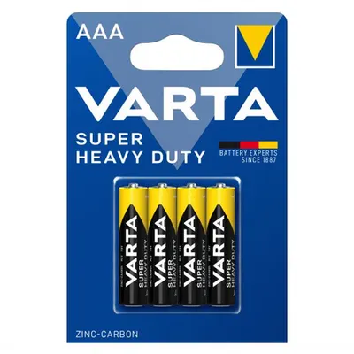 Baterii AAA R3, blister 4 Buc. Varta Super Heavy Duty