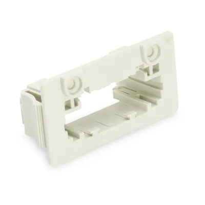 Snap-in frame; 1 part; Pin spacing 7.62 mm; 2-pole; light gray