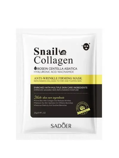 Sadoer Masca de fata antiridcu colagen si extract de melc 25 ml Snail Collagen