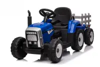 Tractoras electric Kinderauto BJ-611 60W 12V cu remorca si telecomanda albastra