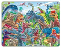 Puzzle pentru copii Larsen din 43 de piese - Selfie cu dinozauri