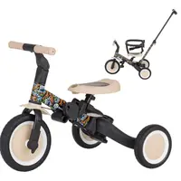 Tricicleta, Petite&Mars, Turbo, Editie limitata, 5 in 1, Multifunctionala, Vehicul de impins, Bicicleta cu/fara pedale, Cu maner de ghidaj, Detasabil, Roti din cauciuc, Pana la 25 kg, 1.5-5 ani, City Beat