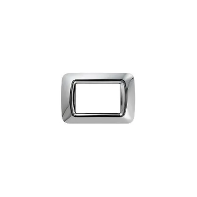 Placa Ornament Top System - in Technopolymer Gloss Finish - 2 Module- Soft Chrome - System