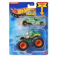 Set 2 vehicule, Hot Wheels, Monster Truck, Ragesaur, 1:64, JJT55