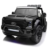Masinuta electrica pentru 2 copii, Ford Super Duty F450, 300W, 24V 14A premium, neagra