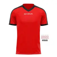 Tricou GIVOVA Revolution L, Roșu-Negru TRF13