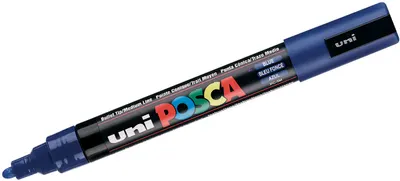 Marker permanent cu varf rotund Uni Posca - PC-5M, 2,5 mm, albastru