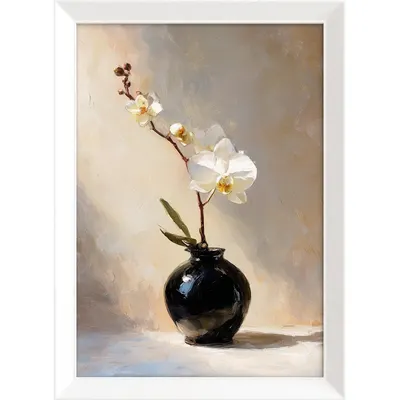 Tablou cu ramă imprimat 56x75 cm White Orchid – Styler
