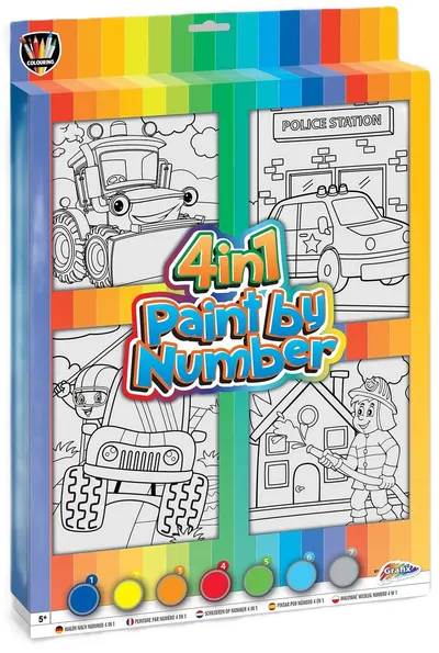 Set de pictură pe numere Moxy - 4 în 1, pentru băieți