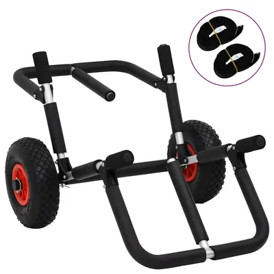 vidaXL Cărucior de SUP pentru 2 plăci de surf pliabil, 90 kg, aluminiu