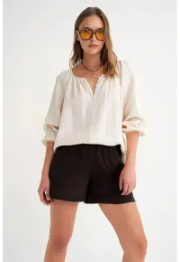 Bluza dama - muselina - natural - textil