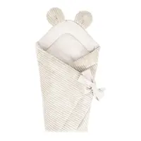Păturică de înfășat bej din catifea reiată 35x65 cm – Meowbaby
