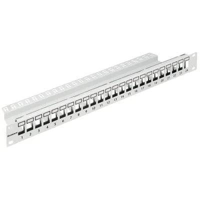 Patchpanel 19 24 porturi(SFA)(SFB) goale,1UH,RAL7035,scurt
