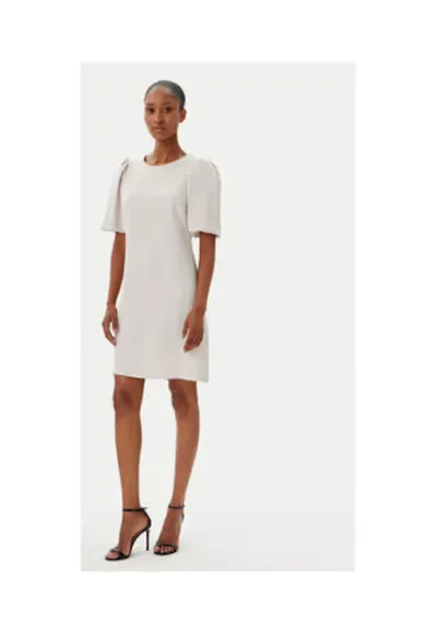 Rochie cocktail pentru femei - 305434869 - material sintetic - bej