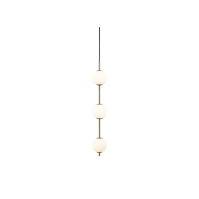 Lustră alămie LED din metal cu abajur din sticlă ø 12 cm Audrey – UMAGE