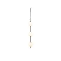 Lustră alămie LED din metal cu abajur din sticlă ø 12 cm Audrey – UMAGE
