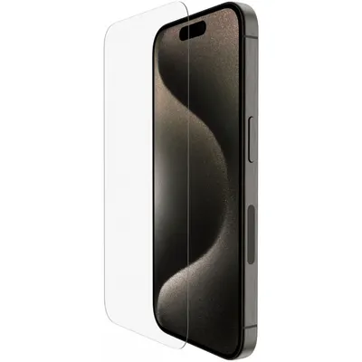 Folie de protectie Ecran Belkin ScreenForce TemperedGlass pentru Apple iPhone 15 Pro Max, Sticla Securizata, Full Glue OVA138zz