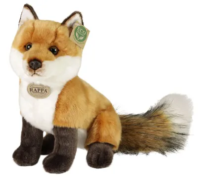 Jucărie de plus Rappa Eco Friends -Vulpe, așezată, 27 cm