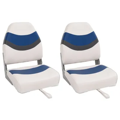 Gossi scaune pliabile pentru barca 2 buc. cu spatar inalt 44x38x55 cm