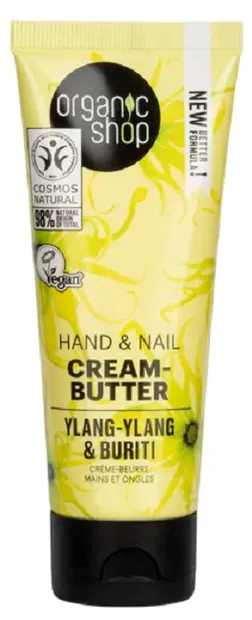 Organic Shop Cremă-ulei pentru mâini și unghii Ylang-Ylang & Buriti, 75 ml