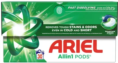 Capsule de rufe Ariel - Mountain Spring, All in One Pods, 30 spălări