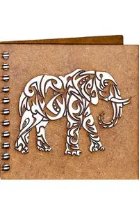 Agenda din lemn: Elefant