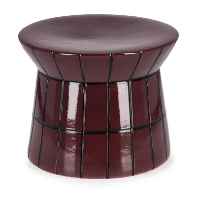Măsuță de cafea burgundy rotundă din ceramică ø 37,5 cm Abbes – Bizzotto