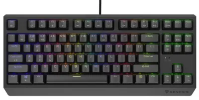 Tastatură mecanică Genesis - Thor 230 TKL, Outemu Red, RGB, negru