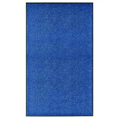 vidaXL Covoraș de ușă lavabil albastru 90x150 cm
