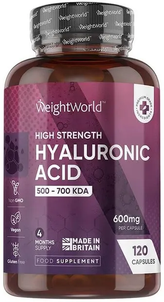 Hyaluronic Acid High Strength, 600 mg, 120 capsule, Weight World