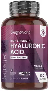 Hyaluronic Acid High Strength, 600 mg, 120 capsule, Weight World