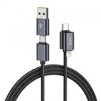 Cablu Date si Incarcare USB-C / USB-A - USB-C / Lightning Lito LD21, 100W, 1m, Negru