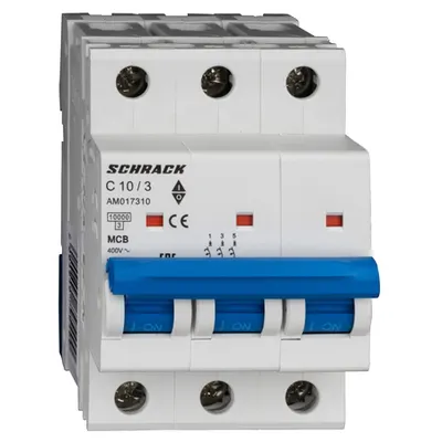 Intreruptor automat AMPARO 10kA, C 10A, 3 poli