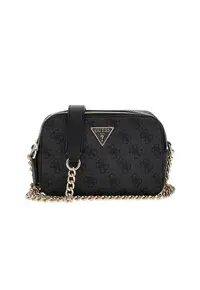 Geanta crossbody cu model monograma Noelle II - Negru/Gri inchis