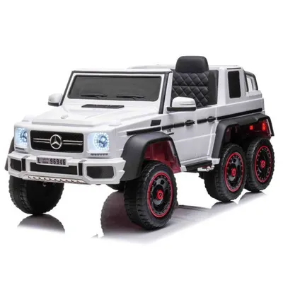 Masinuta electrica copii, Mercedes G63 6x6, 210W, 12V 10Ah, echipare Premium, alba