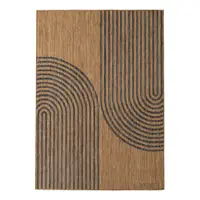 Covor pentru exterior și interior negru/maro 200x290 cm Mira 1453 – Ayyildiz Carpets
