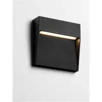 Lampa trepte TOBY Nisipiu Negru Aluminiu Dispersor policarbonat LED 3 Wat 220-240 Volt 91Lm 3000K IP54