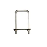 Brida Gard Otel, 60 x 60 mm, Tip U, pentru Fixare Panouri Gard, Stalp Rectangular, Zincat