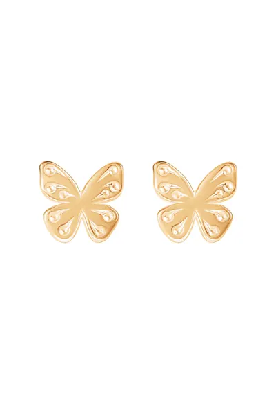 Cercei placati cu aur de 18k - in forma de fluture Etincelle