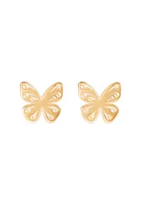 Cercei placati cu aur de 18k - in forma de fluture Etincelle