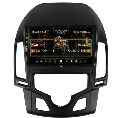 Navigatie Hyundai I30 (2007-2012), Clima Automata, Android, A-Octacore 4GB RAM + 64GB ROM, 9 Inch - AD-BGA9004+AD-BGRKIT216
