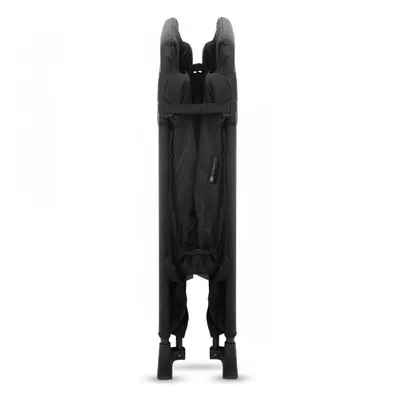 Patut pliabil Kinderkraft Moon Dream Black, echipat cu o saltea sigura, partile laterale din plasa, geanta inclusa