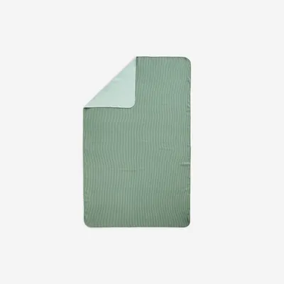 Prosop de baie microfibră cu textură nervurată Verde închis/Verde XL 110x175 cm